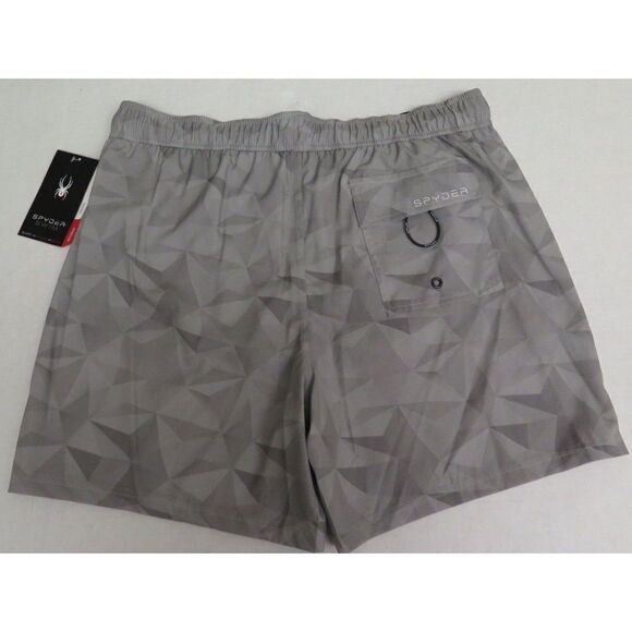 Spyder Swim S923057 ALY Men's Sz 2XL Gray Tristar 7" Swim Trunk Shorts - Picture 2 of 6